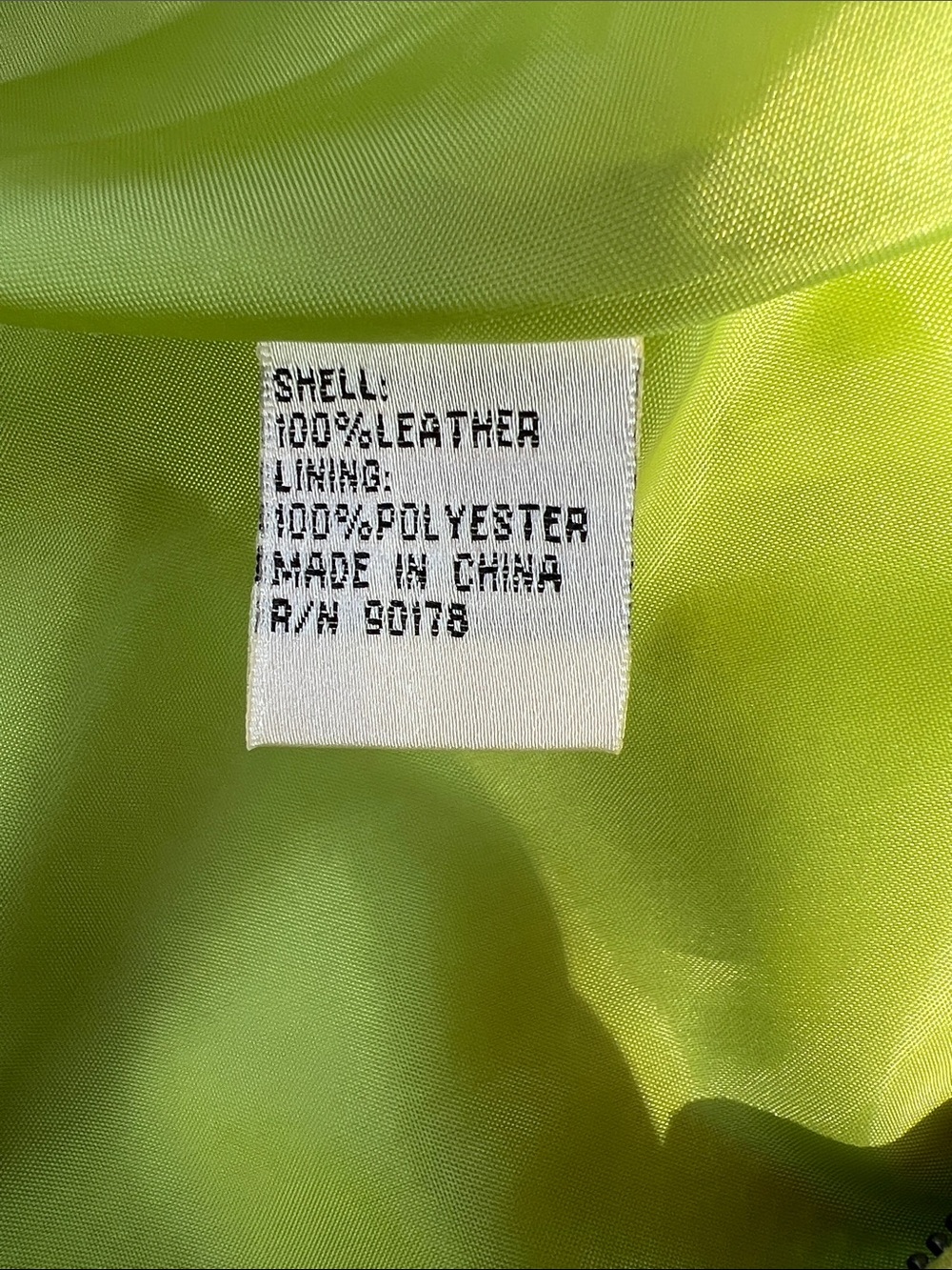 Women’s Lime Green Suede Zip-Front Leather Jacket - Picture 7 of 7
